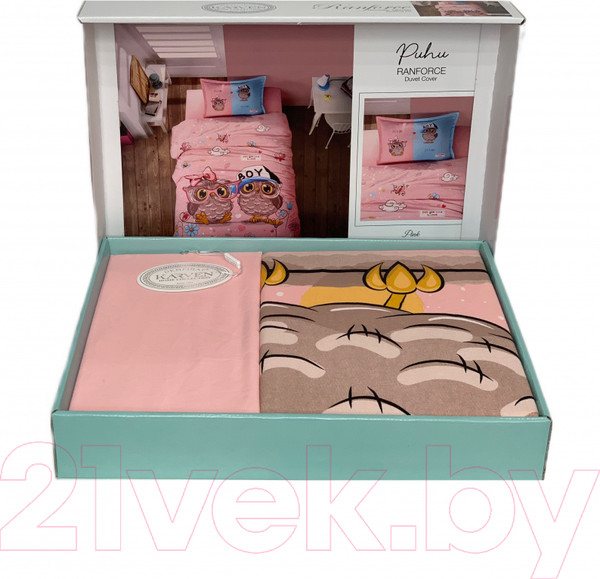 Изображение товара Комплект постельного белья Karven Ранфорс 1.5 / N022/1 Puhu Pink v-1