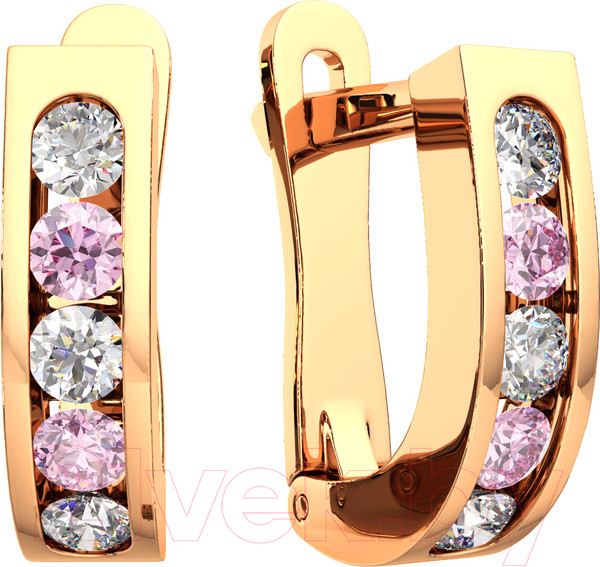 Изображение товара Серьги из розового золота ZORKA 310039/р (с фианитами)