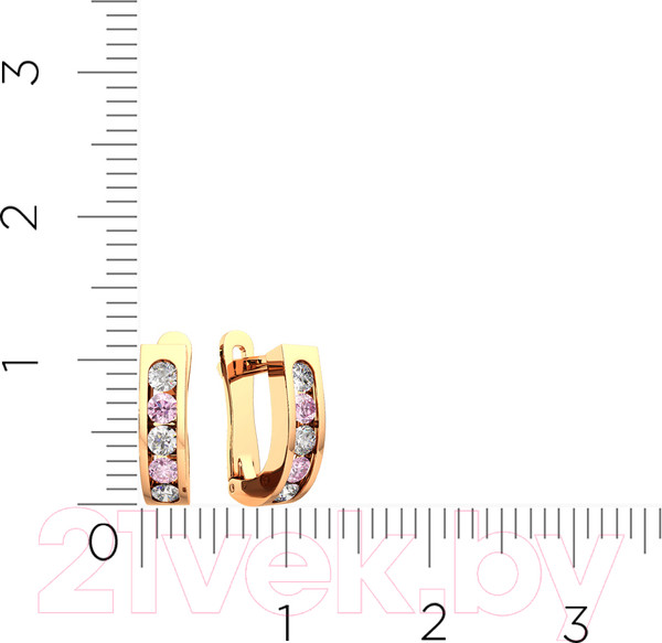 Изображение товара Серьги из розового золота ZORKA 310039/р (с фианитами)
