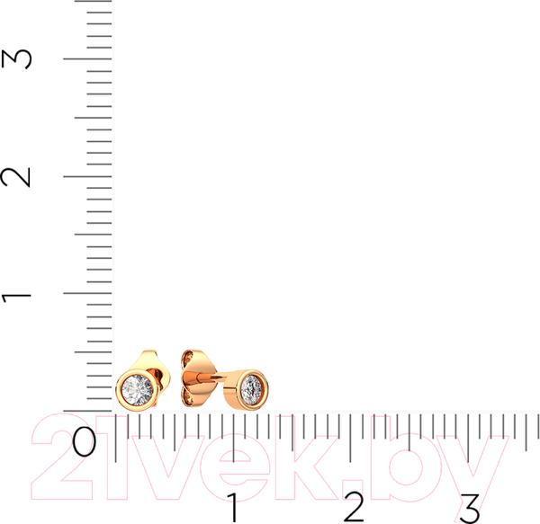 Изображение товара Серьги из розового золота ZORKA 310237 (с фианитами)