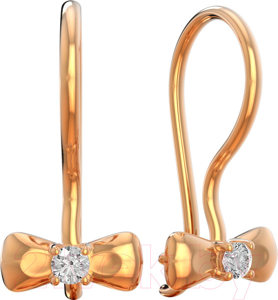 Изображение товара Серьги из розового золота ZORKA 310376 (с фианитами)