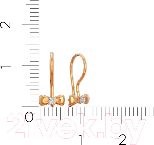 Изображение товара Серьги из розового золота ZORKA 310376 (с фианитами)