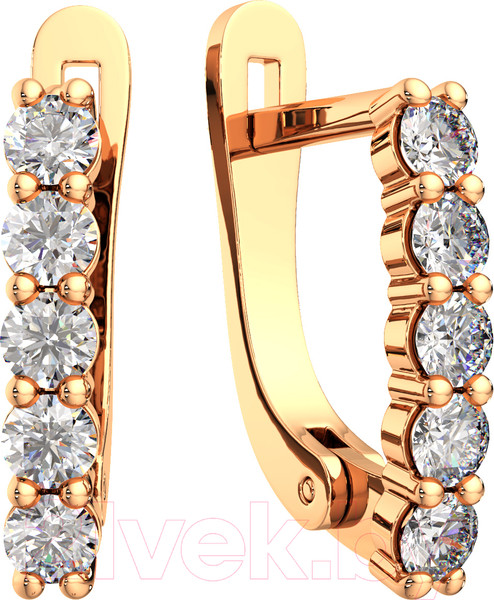 Изображение товара Серьги из розового золота ZORKA 310421 (с фианитами)