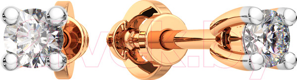 Изображение товара Серьги из розового золота ZORKA 310439 (с фианитами)