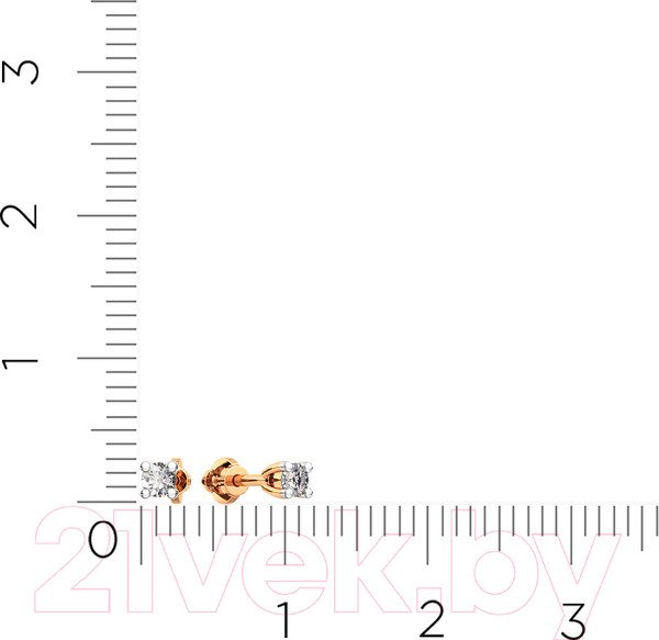 Изображение товара Серьги из розового золота ZORKA 310439 (с фианитами)