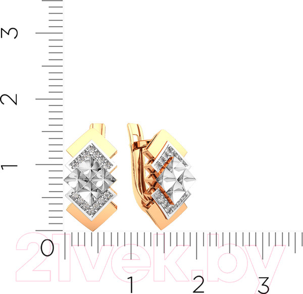 Изображение товара Серьги из розового золота ZORKA 310697.14K.R (с фианитами)