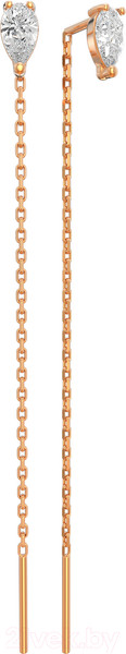 Изображение товара Серьги из розового золота ZORKA 310825.14K.R (с фианитами)