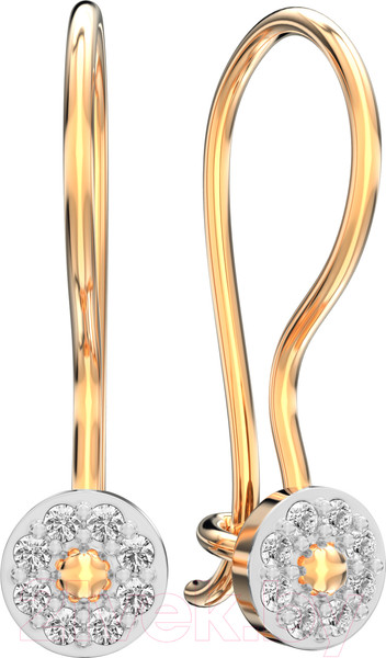Изображение товара Серьги из розового золота ZORKA 3101036.14K.R.ZZ (с фианитами)