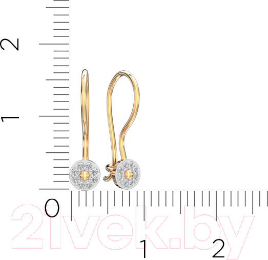 Изображение товара Серьги из розового золота ZORKA 3101036.14K.R.ZZ (с фианитами)