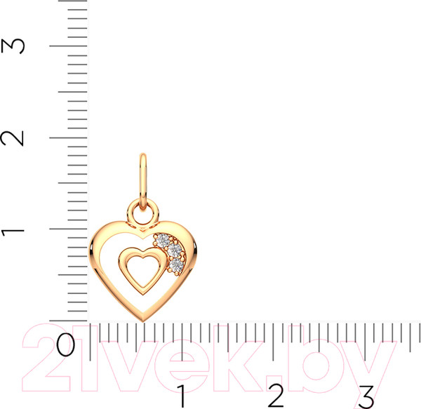 Изображение товара Подвеска из розового золота ZORKA 440014 (с фианитами)