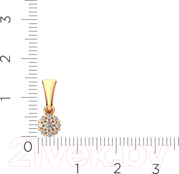 Изображение товара Подвеска из розового золота ZORKA 440068 (с фианитами)