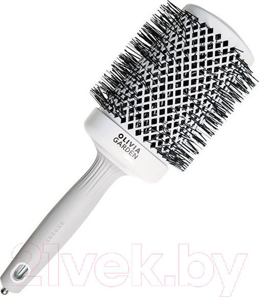 Изображение товара Расческа Olivia Garden Термобрашинг Expert Blowout Shine White&Grey (65мм)