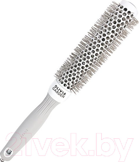 Изображение товара Расческа Olivia Garden Термобрашинг Expert Blowout Speed XL Wavy Bristles White&Grey (25мм)