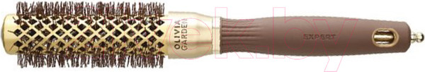 Изображение товара Расческа Olivia Garden Термобрашинг Expert Blowout Shine Wavy Bristles Gold&Brown (25мм)