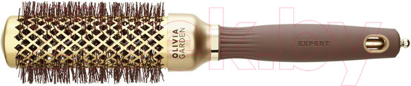 Изображение товара Расческа Olivia Garden Термобрашинг Expert Blowout Shine Wavy Bristles Gold&Brown (35мм)