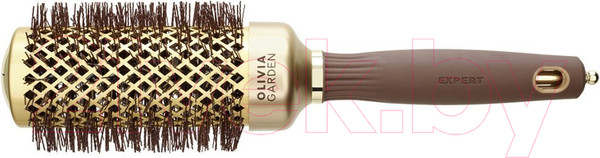 Изображение товара Расческа Olivia Garden Термобрашинг Expert Blowout Shine Wavy Bristles Gold&Brown (45мм)