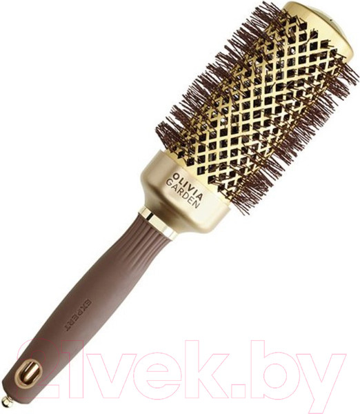 Изображение товара Расческа Olivia Garden Термобрашинг Expert Blowout Shine Wavy Bristles Gold&Brown (45мм)