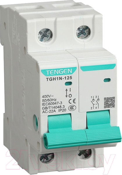 Изображение товара Выключатель нагрузки Tengen TGH1N-125 2P 32A 2M / TEN340012
