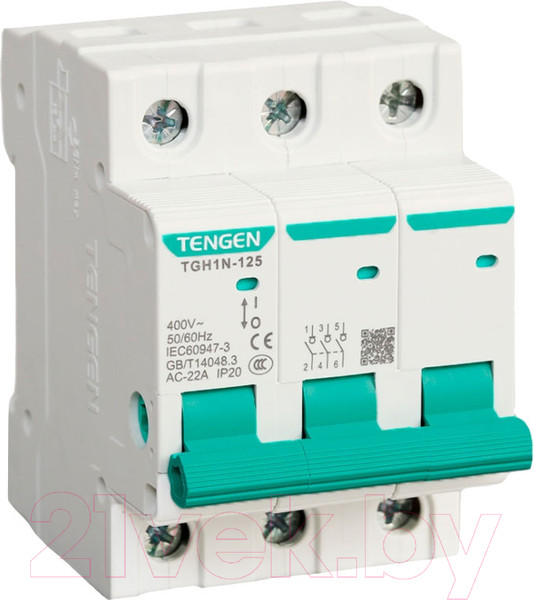 Изображение товара Выключатель нагрузки Tengen TGH1N-125 3P 125A 3M / TEN340027