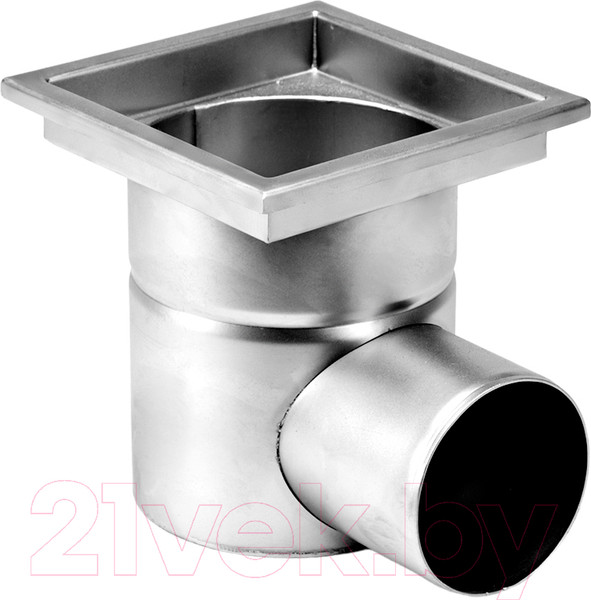 Изображение товара Трап канализационный А-сталь ТГ-5 150x50.8 L15 с решеткой квадрат, сито (нержавеющая сталь AISI 304)