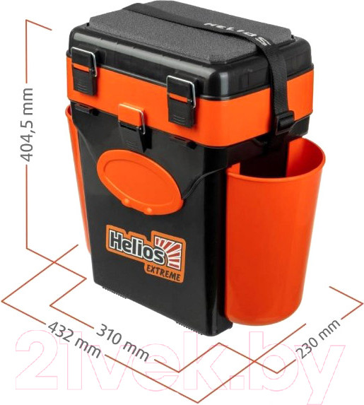Изображение товара Ящик рыболовный Helios FishBox 1105037 (10л, оранжевый)