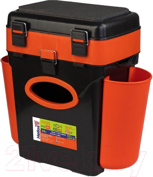 Изображение товара Ящик рыболовный Helios FishBox 1105037 (10л, оранжевый)