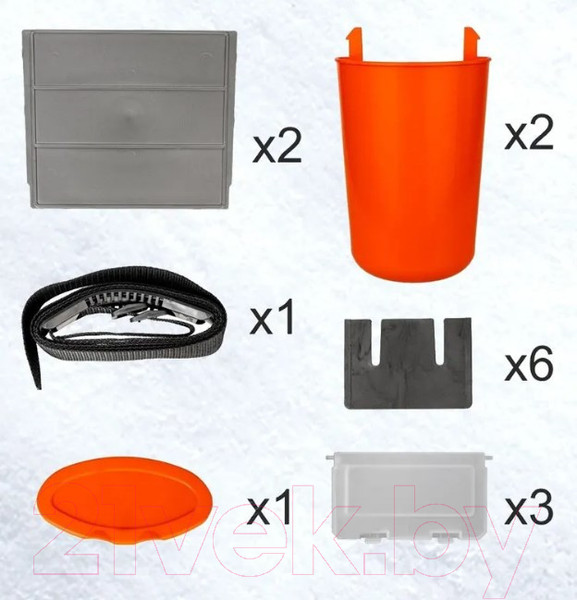 Изображение товара Ящик рыболовный Helios FishBox 1105037 (10л, оранжевый)