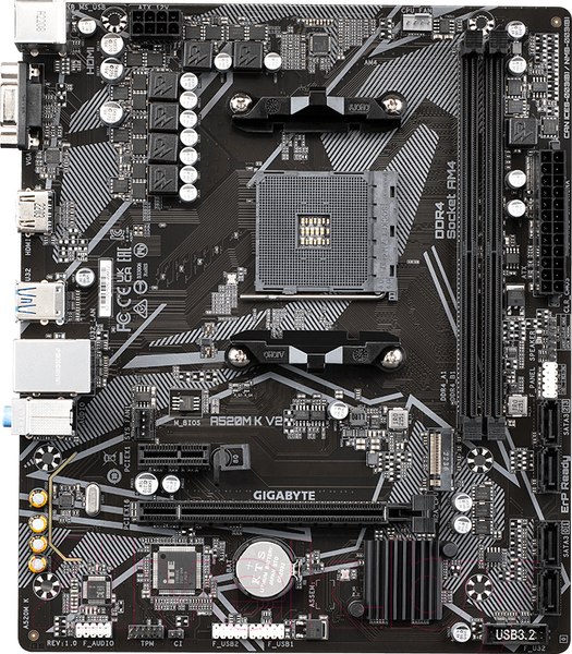 Изображение товара Материнская плата Gigabyte A520M K V2 1.1