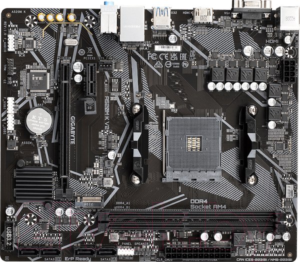Изображение товара Материнская плата Gigabyte A520M K V2 1.1