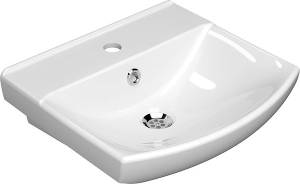 Изображение товара Умывальник Керамин Клермонт 55 (с отверстием и креплением, белый)
