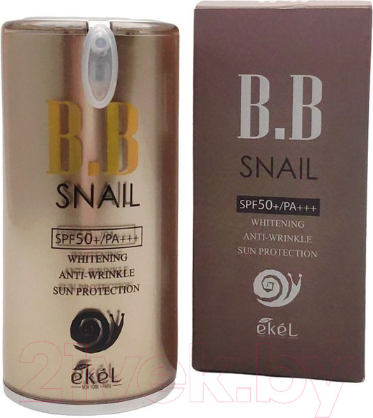 Изображение товара BB-крем Ekel Snail C экстрактом улитки 50+/PA Pump SPF 21 (50мл)