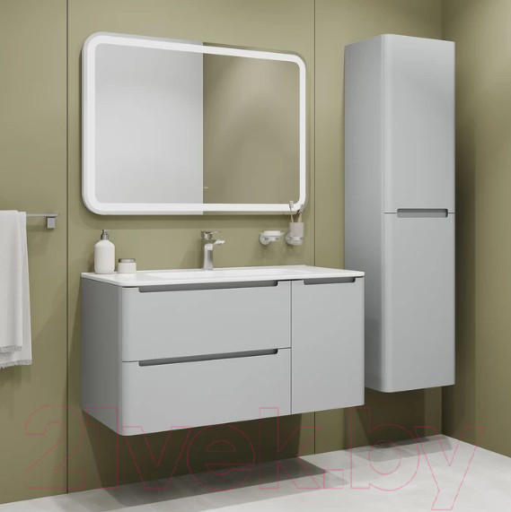 Изображение товара Тумба с умывальником IDDIS Edifice EDI10L0i95K (светло-серый)