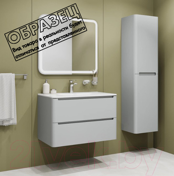 Изображение товара Тумба с умывальником IDDIS Edifice EDI80L0i95K (светло-серый)