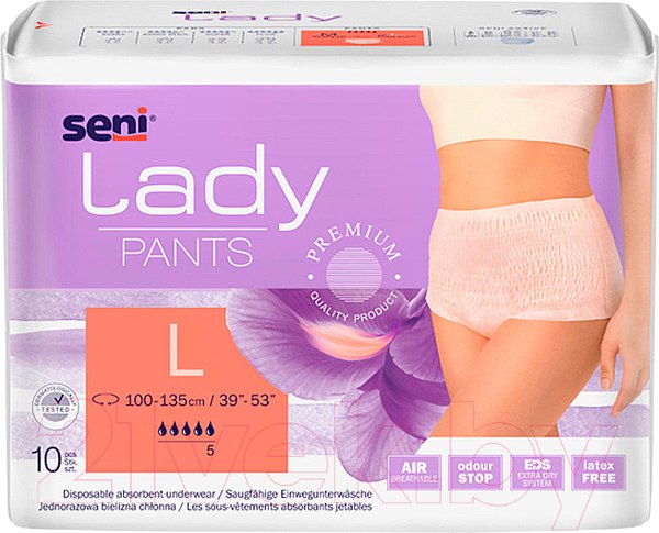 Изображение товара Трусы впитывающие для взрослых Seni Lady Pants Large (10шт)