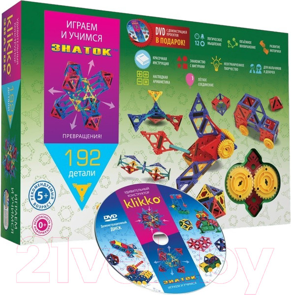 Изображение товара Конструктор кинетический Знаток Klikko / 70176 (192эл)