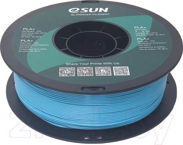 Изображение товара Пластик для 3D-печати eSUN PLA+ Filament / т0036459 (1.75мм, 1кг, космический синий)