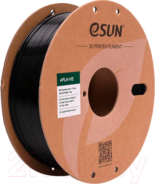 Изображение товара Пластик для 3D-печати eSUN ePLA-HS Filament / т0036461 (1.75мм, 1кг, черный)