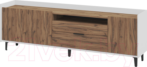 Изображение товара Тумба Мебель-Неман Модена МН-048-04-Ц3 (дуб эллисон темный/белый гладкий)