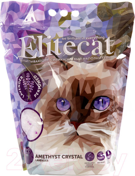 Изображение товара Наполнитель для туалета EliteCat Chrysolite Crystal Lavender 4898/EC (3.8л/1.67кг)