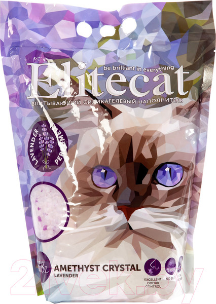 Изображение товара Наполнитель для туалета EliteCat Chrysolite Crystal Lavender 4894/EC (7.6л/3.42кг)