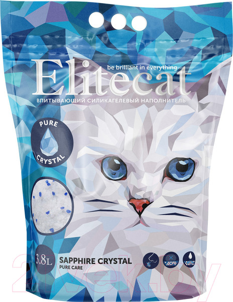 Изображение товара Наполнитель для туалета EliteCat Crystal Pure 4890/EC (3.8л/1.67кг)