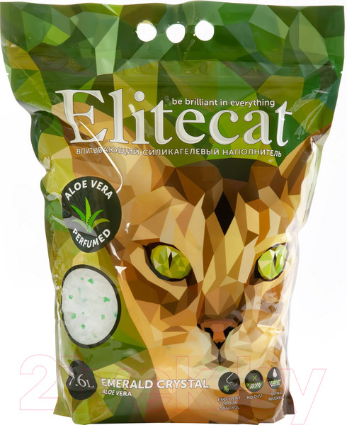 Изображение товара Наполнитель для туалета EliteCat Emerald Aloe Vera 4895/EC (7.6л/3.42кг)
