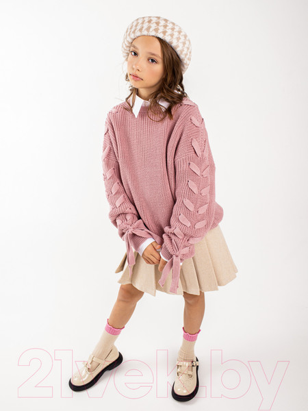 Изображение товара Джемпер детский Amarobaby Knit Wear / AB-OD21-KNITW2602/27-128 (пудровый, р.128)