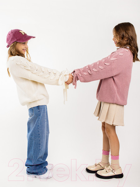 Изображение товара Джемпер детский Amarobaby Knit Wear / AB-OD21-KNITW2602/27-128 (пудровый, р.128)