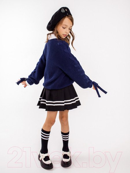 Изображение товара Джемпер детский Amarobaby Knit Wear / AB-OD21-KNITW2602/20-128 (синий, р.128)