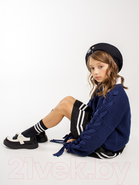 Изображение товара Джемпер детский Amarobaby Knit Wear / AB-OD21-KNITW2602/20-128 (синий, р.128)