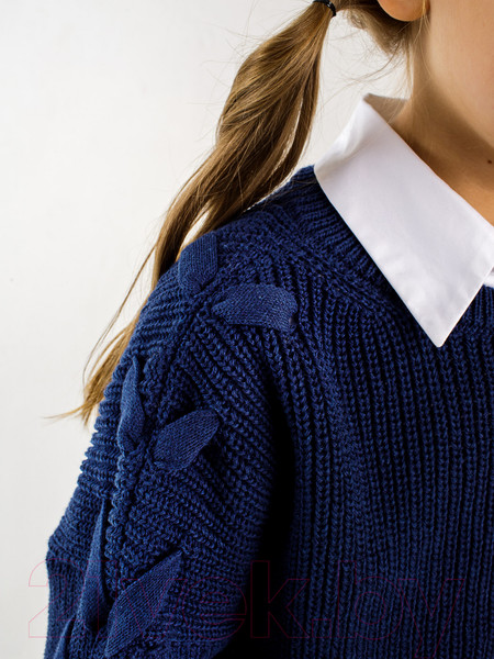 Изображение товара Джемпер детский Amarobaby Knit Wear / AB-OD21-KNITW2602/20-128 (синий, р.128)