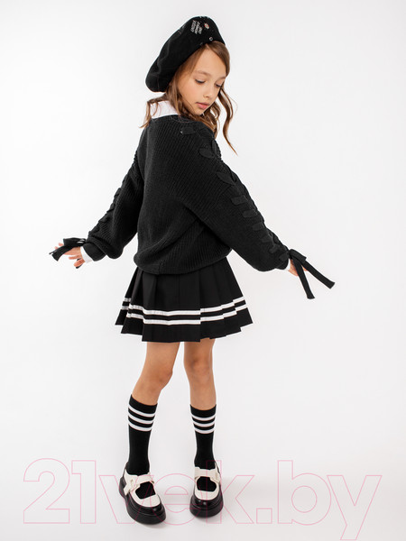 Изображение товара Джемпер детский Amarobaby Knit Wear / AB-OD21-KNITW2602/09-140 (черный, р.140)