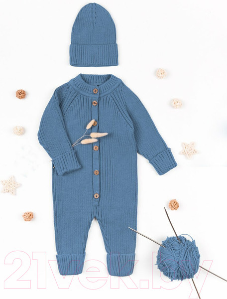 Изображение товара Шапка детская Amarobaby Pure Love Tot / AB-OD22-PLT16/19-44 (голубой, р. 44-46)