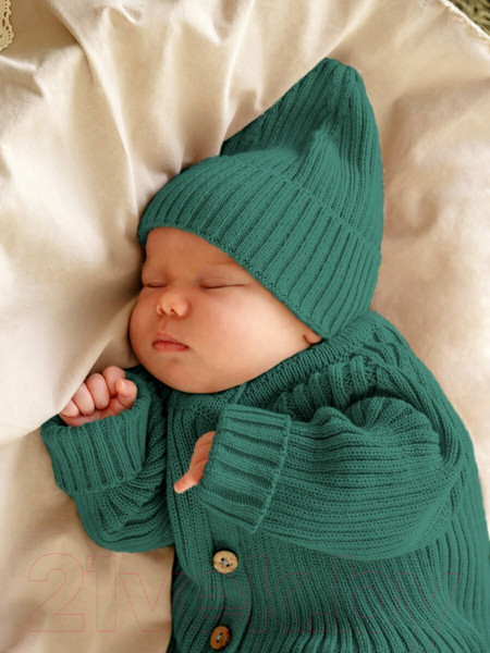 Изображение товара Шапка детская Amarobaby Pure Love Tot / AB-OD22-PLT16/13-40 (зеленый, р. 40-42)